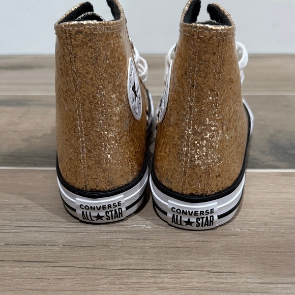 Converse Sparkling Gold High-Tops - Picture 5 of 7
